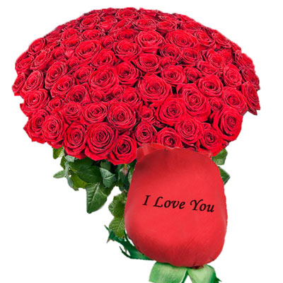 "Talking Roses (Print on Rose) (100 Red Roses) - I Love You - Click here to View more details about this Product